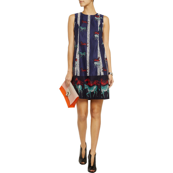 SUNO Dresses & Skirts - Suno blue Zebra Kanga print dress